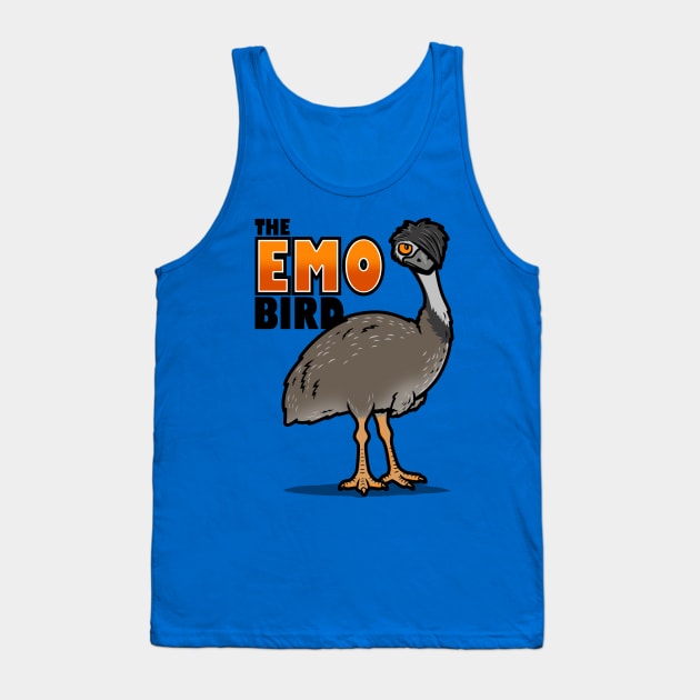 The Emo Bird Funny Emu Bird Original Cartoon Meme Tank Top by Originals By Boggs